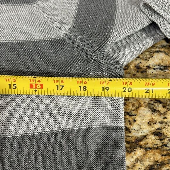 J. Jill Gray Zinc Smoke Metallic Colorblock Bell Sleeve Knit Sweater Size L - Picture 9 of 10